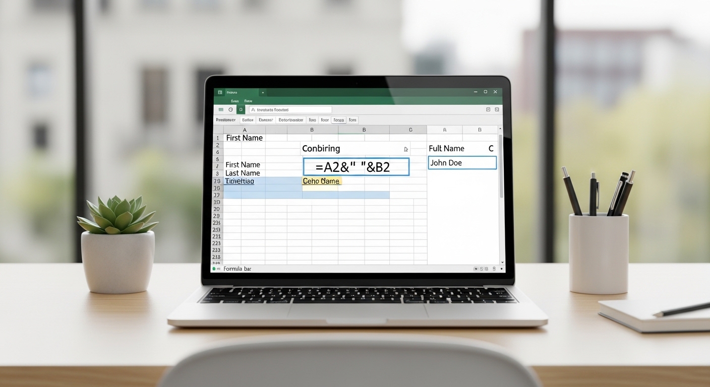 how to combine two columns in excel