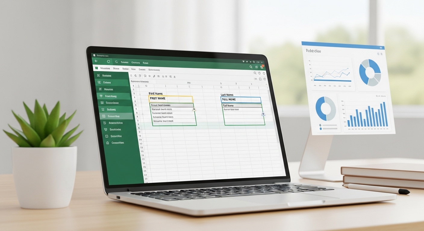 how to combine two columns in excel